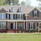 healthy lawn outside the house