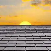 sun about to set